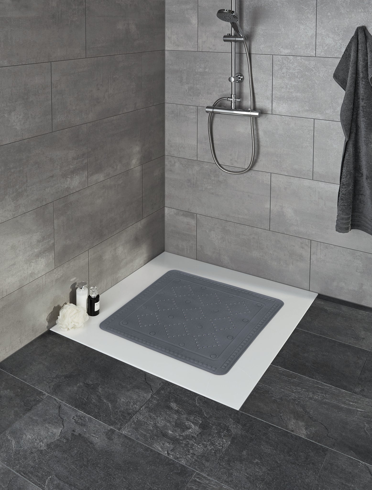 Duscheinlage AROSA Anthrazit 55 x 55 cm
