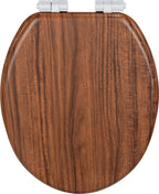 WENKO WC Sitz Toilettensitz Klobrille Absenkautomatik Fix-Clip Holz MDF
