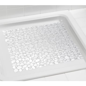 WENKO Paradise Duscheinlage, 54 x 54 cm – Farbe: transparent