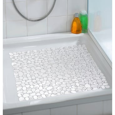 WENKO Paradise Duscheinlage, 54 x 54 cm – Farbe: transparent