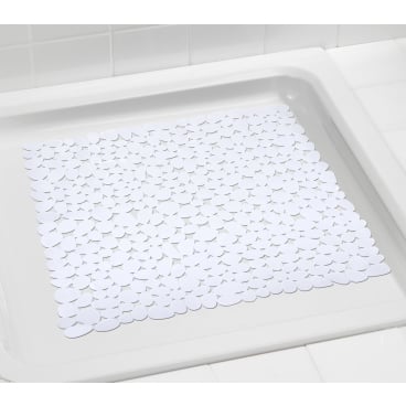 WENKO Paradise Duscheinlage, 54 x 54 cm – Farbe: weiß