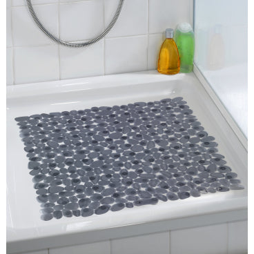 WENKO Paradise Duscheinlage, 54 x 54 cm – Farbe: anthrazit