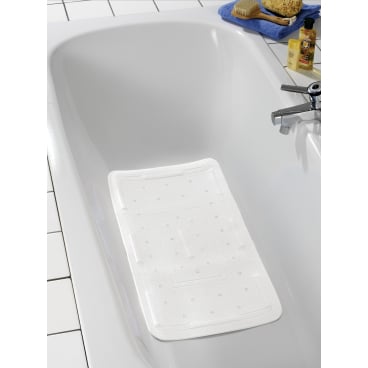 WENKO Florida Wanneneinlage extra lang, 90 x 36,5 cm – Farbe: weiß