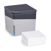 WENKO Raumluftuftentfeuchter Mod Cube, 500 g – Farbe: grau, Fassungsvermögen: 0,8 L
