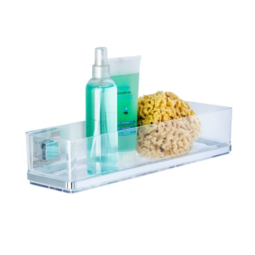 WENKO Quadro Vacuum-Loc Maxiablage, Edelstahl – 1 Stück