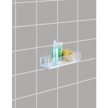 WENKO Quadro Vacuum-Loc Maxiablage, Edelstahl – 1 Stück