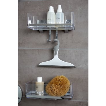WENKO Quadro Vacuum-Loc Maxiablage, Edelstahl – 1 Stück
