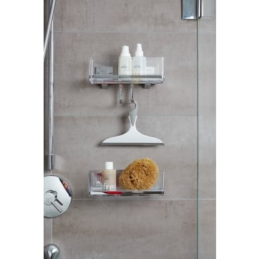 WENKO Quadro Vacuum-Loc Maxiablage, Edelstahl – 1 Stück