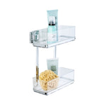 WENKO Vacuum-Loc Wandregal Quadro Edelstahl Rostfrei 2 Etagen Ohne Bohren