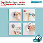 WENKO Vacuum-Loc Eckablage Quadro Edelstahl Rostfrei Badregal Ohne Bohren