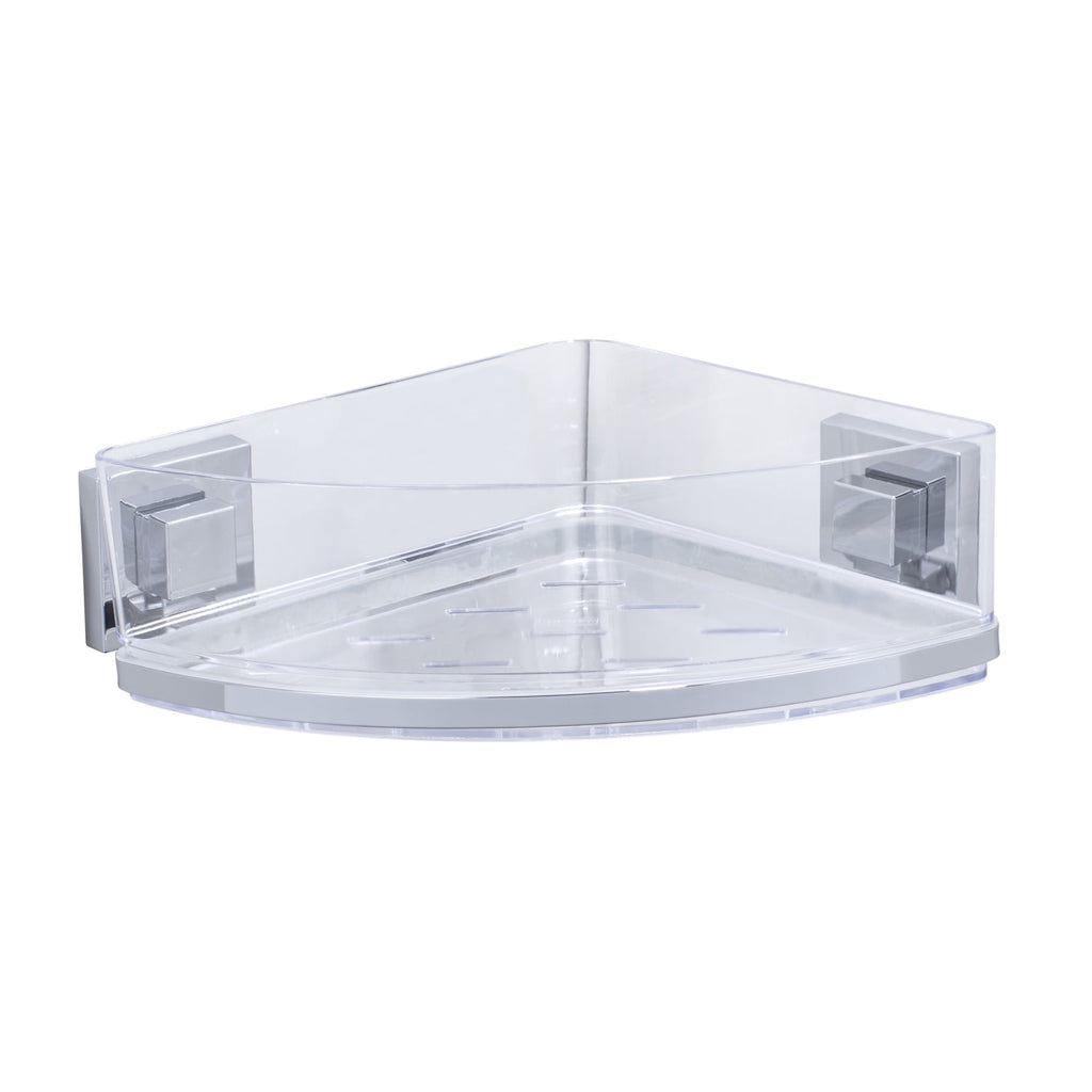 WENKO Vacuum-Loc Eckablage Quadro Edelstahl Rostfrei Badregal Ohne Bohren