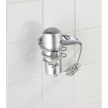 WENKO Cuba Haartrocknerhalter – Farbe: silber / glänzend