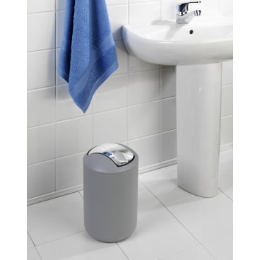 WENKO Kosmetikeimer Brasil, 6,5 Liter – Farbe: grau