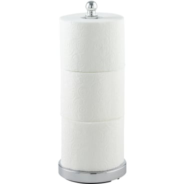 WENKO Viterbo Toilettenpapier-Ersatzrollenhalter – 1 Stück, Maße: Ø 14 x 35 cm