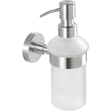 WENKO Bosio Seifenspender, 200 ml – Farbe: silber / mattiert