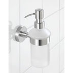WENKO Bosio Seifenspender, 200 ml – Farbe: silber / mattiert