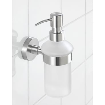 WENKO Bosio Seifenspender, 200 ml – Farbe: silber / mattiert