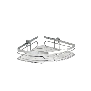 WENKO Premium Eckablage – Metall/ Edelstahl
