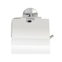 WENKO Cuba Toilettenpapierrollenhalter – Chrom, mit Deckel