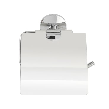 WENKO Cuba Toilettenpapierrollenhalter – Chrom, mit Deckel