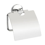 WENKO Cuba Toilettenpapierrollenhalter – Chrom, mit Deckel