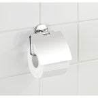 WENKO Cuba Toilettenpapierrollenhalter – Chrom, mit Deckel