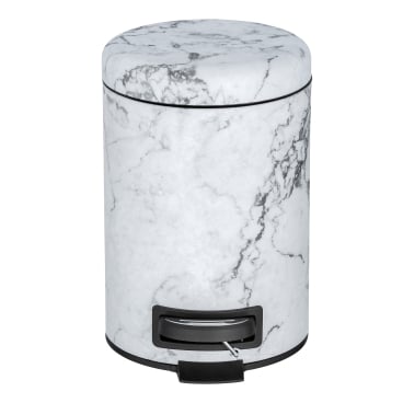 WENKO Kosmetikeimer Onyx, 3 Liter – Farbe: Marmor-Optik
