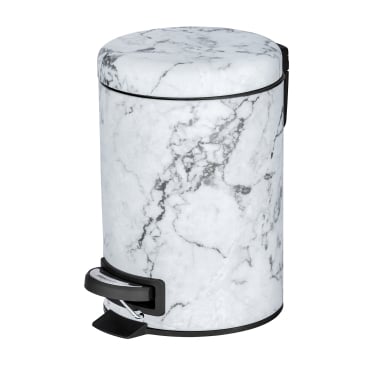 WENKO Kosmetikeimer Onyx, 3 Liter – Farbe: Marmor-Optik