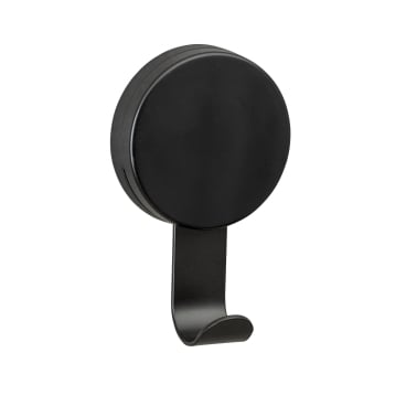 WENKO Wandhaken Pavia, Static-Loc® Plus, schwarz, 2er Set – Set = 2 Stück