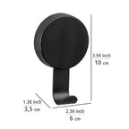 WENKO Wandhaken Pavia, Static-Loc® Plus, schwarz, 2er Set – Set = 2 Stück