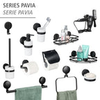 WENKO Wandhaken Pavia, Static-Loc® Plus, schwarz, 2er Set – Set = 2 Stück