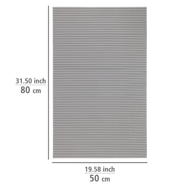 WENKO Badematte, 50 x 80 cm, gemustert – Muster: grau