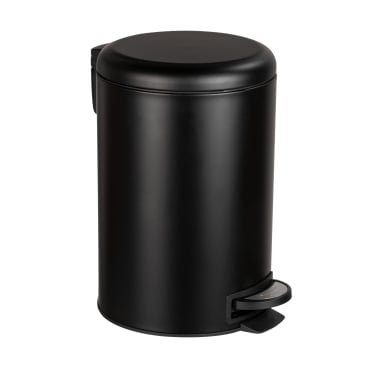 WENKO Mülleimer Leman Easy Close, schwarz, 12 Liter – 1 Stück