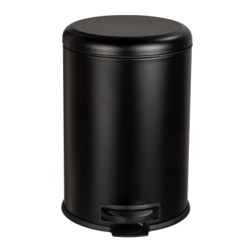 WENKO Mülleimer Leman Easy Close, schwarz, 12 Liter – 1 Stück