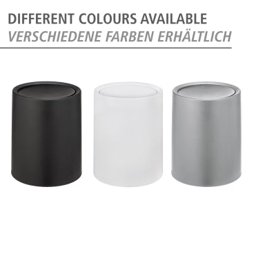 WENKO Schwingdeckeleimer Atri, 6 Liter – Farbe: schwarz