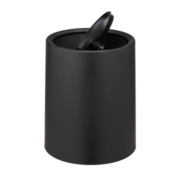 WENKO Schwingdeckeleimer Atri, 6 Liter – Farbe: schwarz