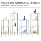 Wenko Eckregal Mod. Yago mit 3 Glasablagen, aus Edelstahl und Sicherheitsglas
