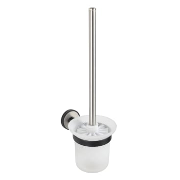 WENKO UV-Loc® WC-Garnitur Udine, Edelstahl – Maße (B x H x T): 11 x 38 x 15,5 cm