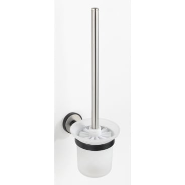 WENKO UV-Loc® WC-Garnitur Udine, Edelstahl – Maße (B x H x T): 11 x 38 x 15,5 cm