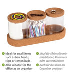 WENKO Aufbewahrungsdosen Apiro, Set, 4-teilig, Glas/Kork
