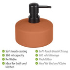 WENKO Seifenspender Avellino terracotta, rund, 380 ml – 1 Stück