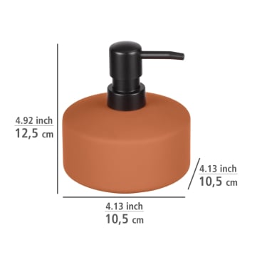 WENKO Seifenspender Avellino terracotta, rund, 380 ml – 1 Stück
