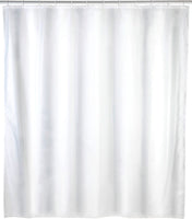 WENKO Dusch Vorhang Badewannen Inkl Ringe Textil 120x200 cm Uni Weiß Bad Dusche