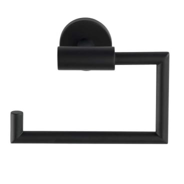 WENKO Toilettenpapierhalter Bosio, offen – 1 Papierhalter, Farbe: schwarz