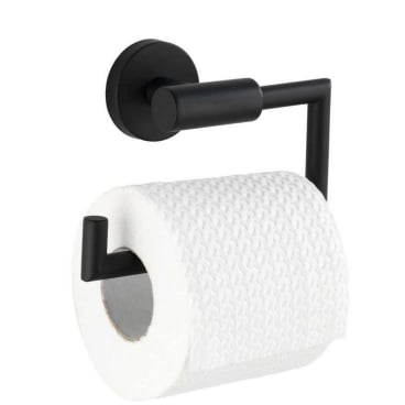 WENKO Toilettenpapierhalter Bosio, offen – 1 Papierhalter, Farbe: schwarz