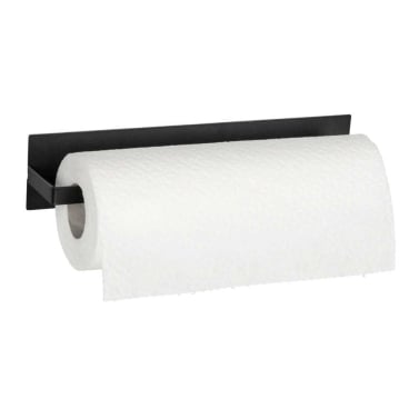 WENKO Küchenrollenhalter Ima, platzsparend – 1 Rollenhalter, Farbe: schwarz