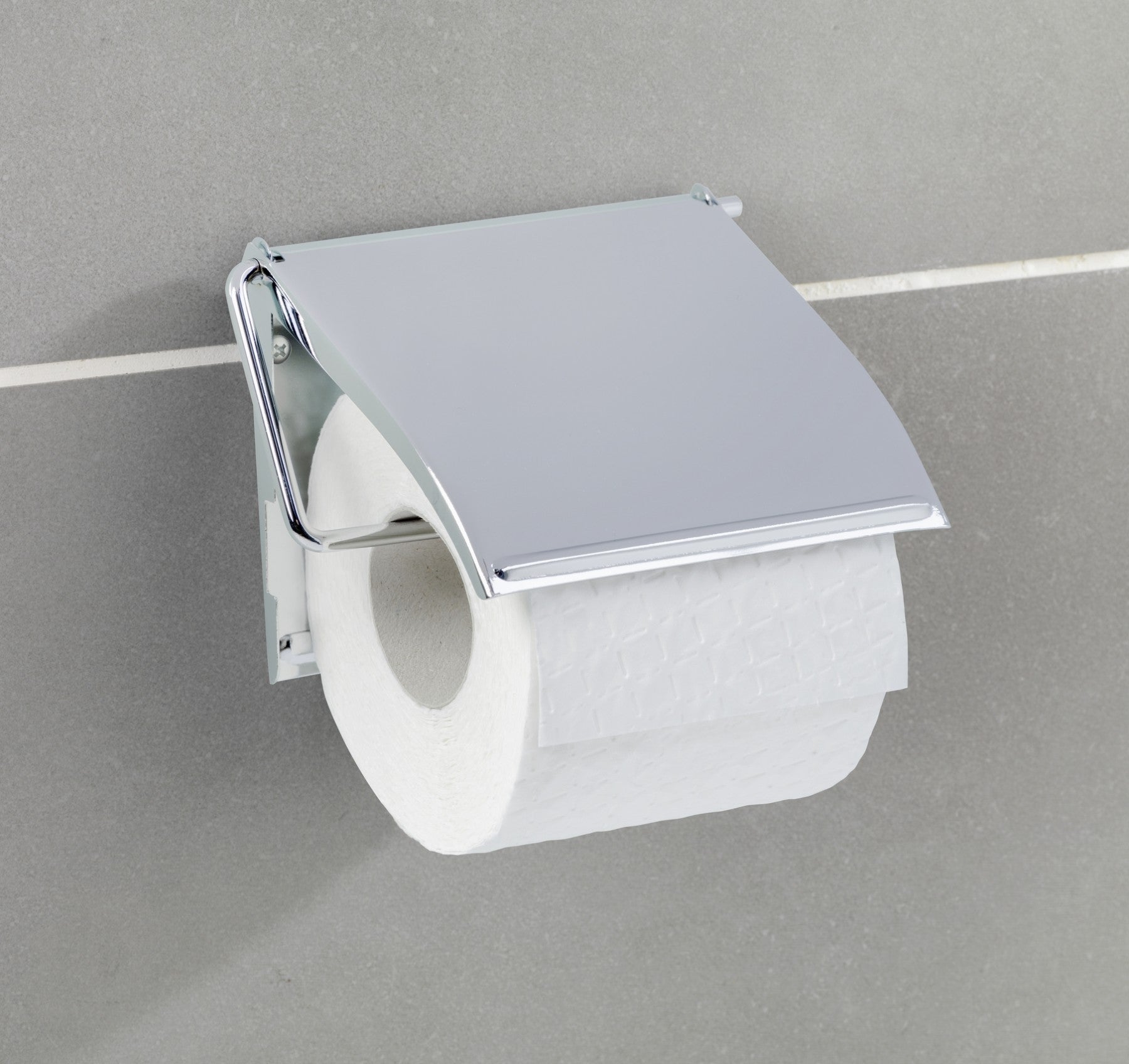 Wenko Toilettenpapierhalter Mod. Cover chrom, aus Stahl