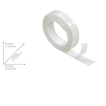 WENKO Abdichtband knickbar Transparent, 320 x 2,2 cm – 1 Stück