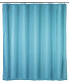 Wenko Anti-Schimmel Duschvorhang Uni Light Blue, Textil (Polyester), 180 x 200 cm, waschbar