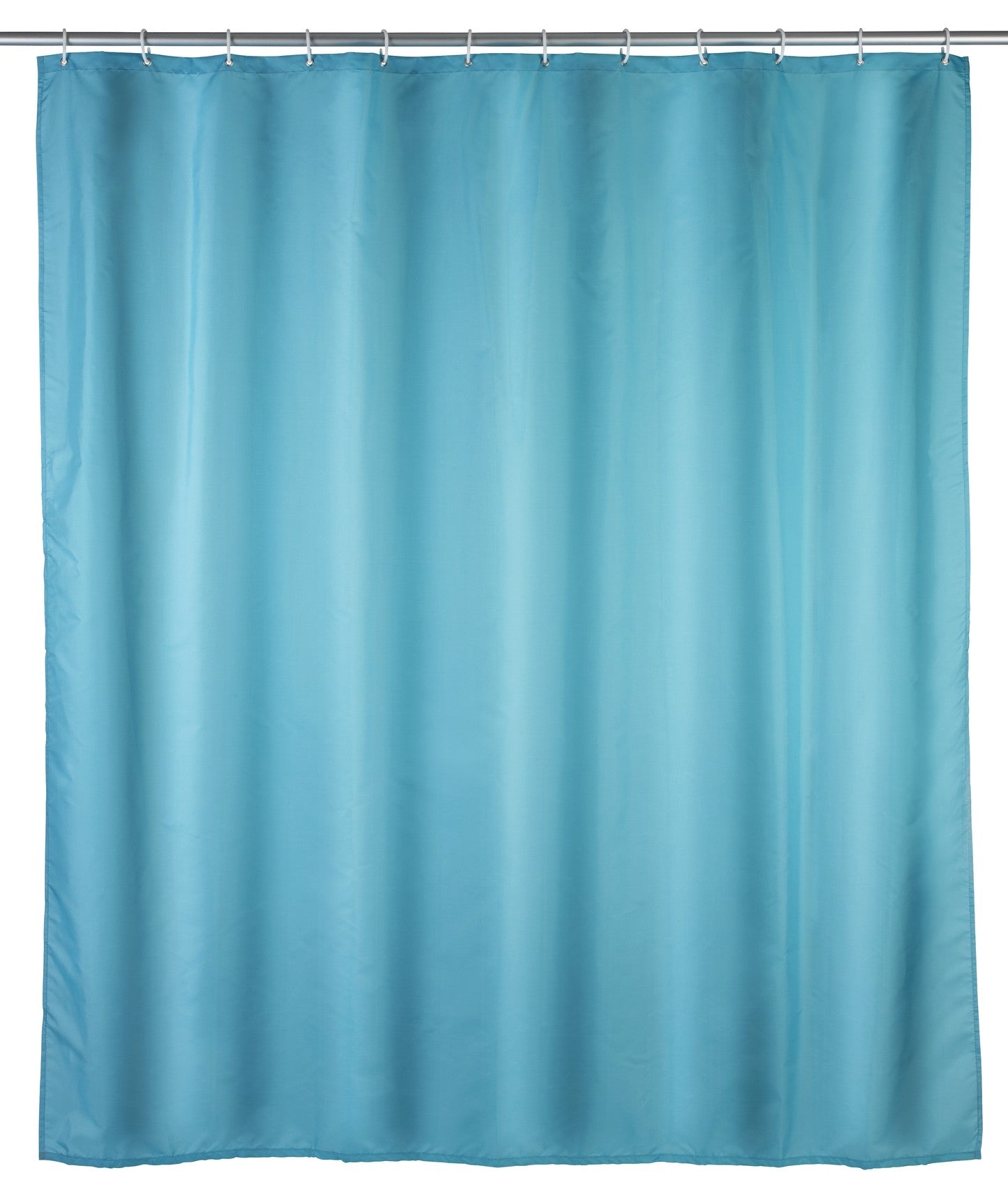 Wenko Anti-Schimmel Duschvorhang Uni Light Blue, Textil (Polyester), 180 x 200 cm, waschbar